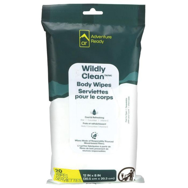 Adventure Ready Wildly Clean Body Wipes - 20 CT